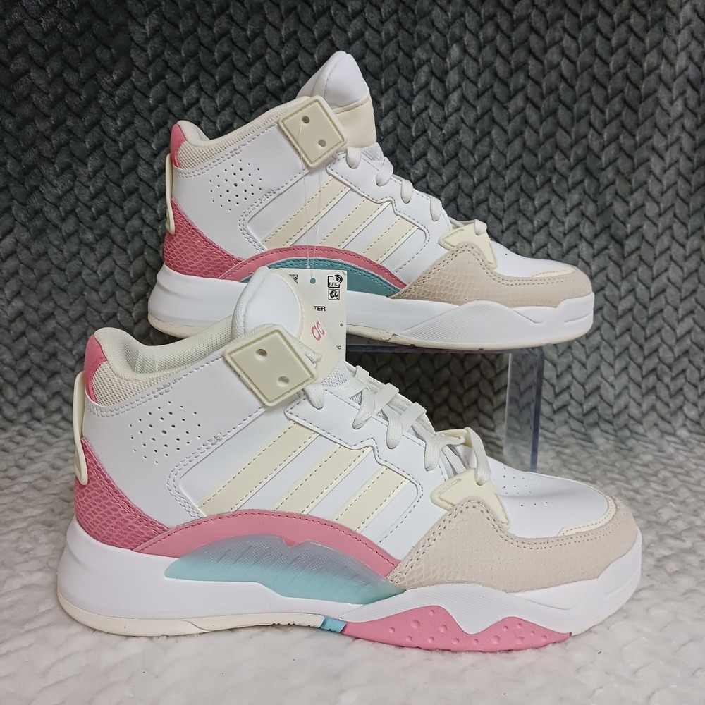 Adidas 5Th Quarter Women's Basketball Sneakers Shoes White Pink Blue Size 7.5